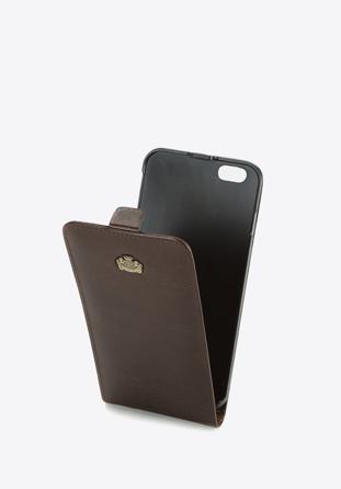 Etui na iPhone 6 Plus skórzane, ciemny brąz, 10-2-502-4, Zdjęcie 1