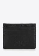 Leather credit card holder, black-graphite, 98-2-002-11, Photo 1