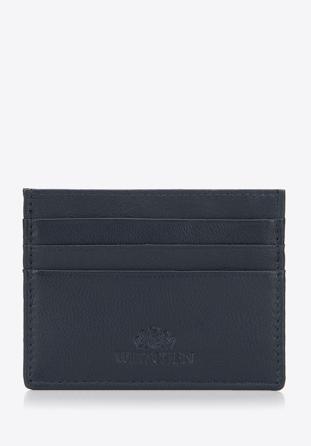 Leather credit card holder, dark navy blue, 98-2-002-N, Photo 1