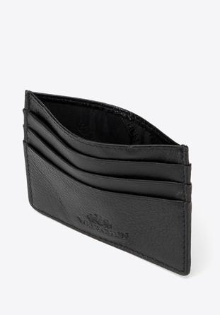 Leather credit card holder, black-graphite, 98-2-002-11, Photo 1