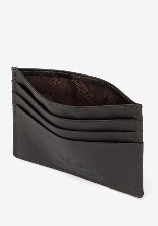 Leather credit card holder, ebony, 98-2-002-44, Photo 1