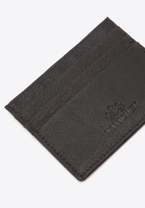 Leather credit card holder, ebony, 98-2-002-B, Photo 4