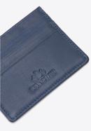 Etui na karty kredytowe skórzane klasyczne, ciemnoniebieski, 98-2-002-44, Zdjęcie 4