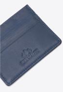 Etui na karty kredytowe skórzane klasyczne, ciemnoniebieski, 98-2-002-N, Zdjęcie 4