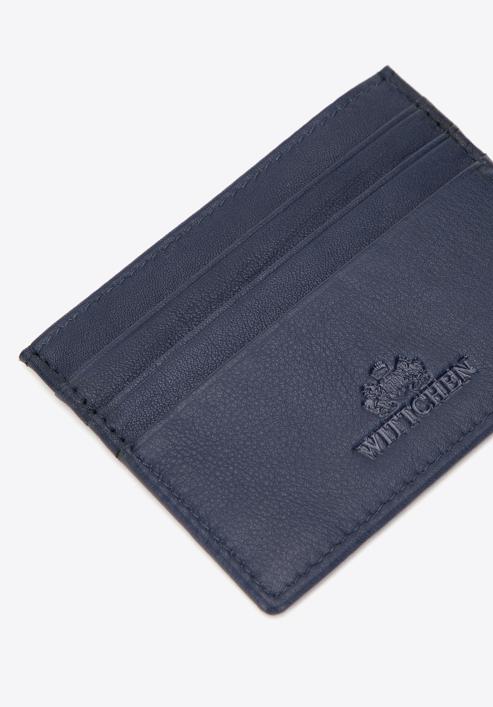 Leather credit card holder, navy blue, 98-2-002-B, Photo 4