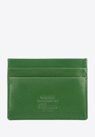 Etui na karty kredytowe z gładkiej skóry, zielony, 14-2-003-L0, Zdjęcie 1