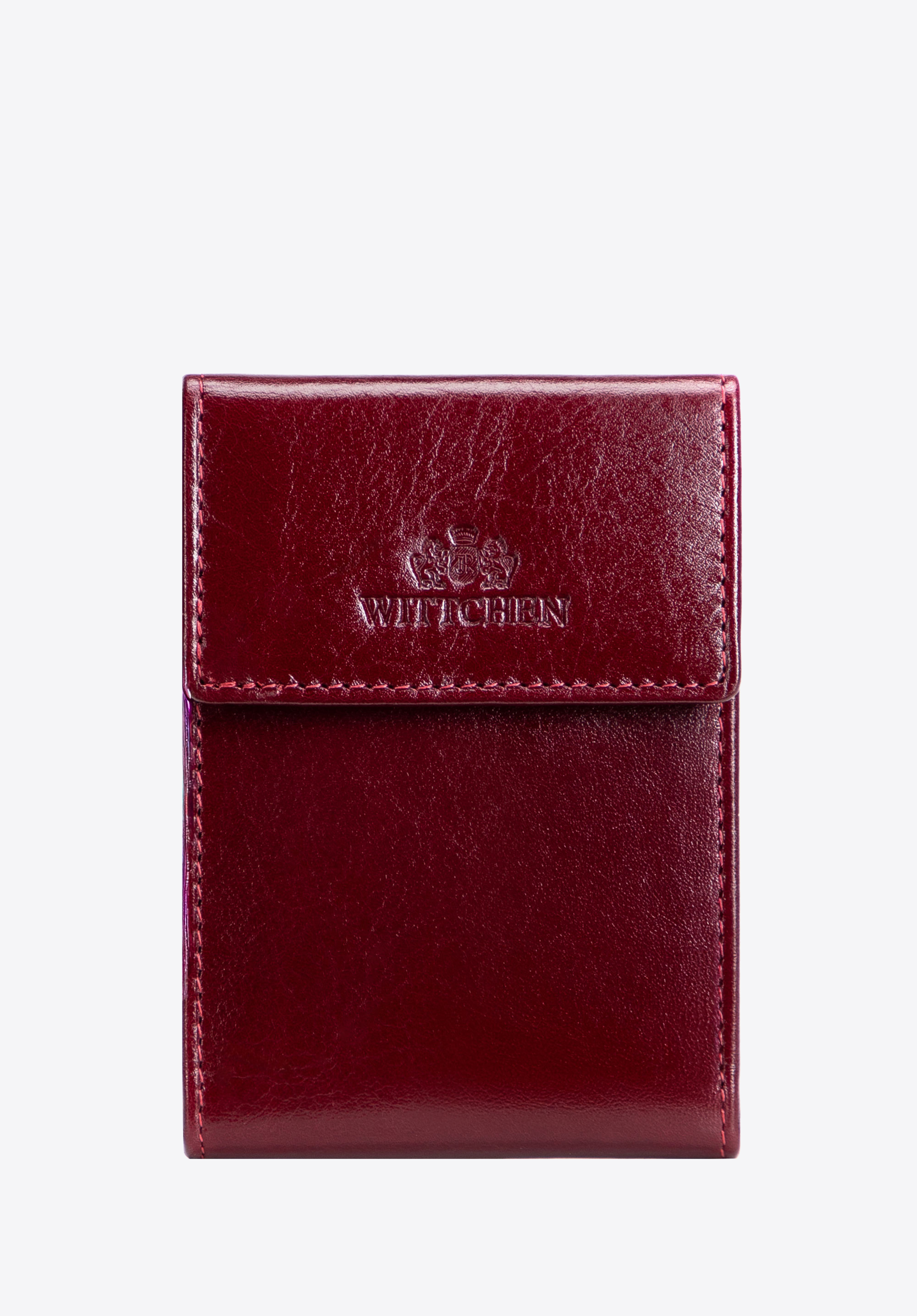 Fold-out leather credit card case, burgundy, 21-2-011-L30, Photo 1