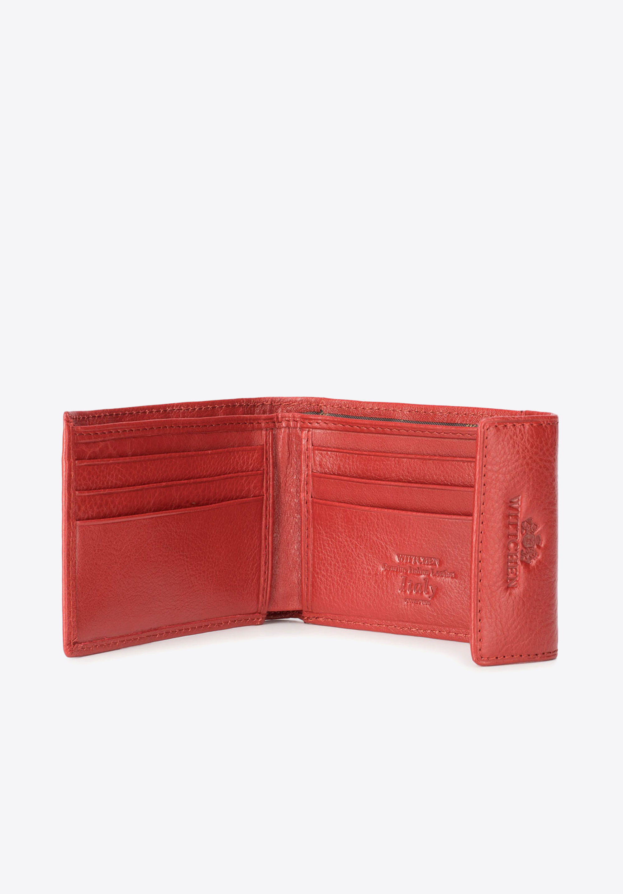 Etui na karty skórzane rozkładane, czerwony, 21-2-028-L3, Zdjęcie 1