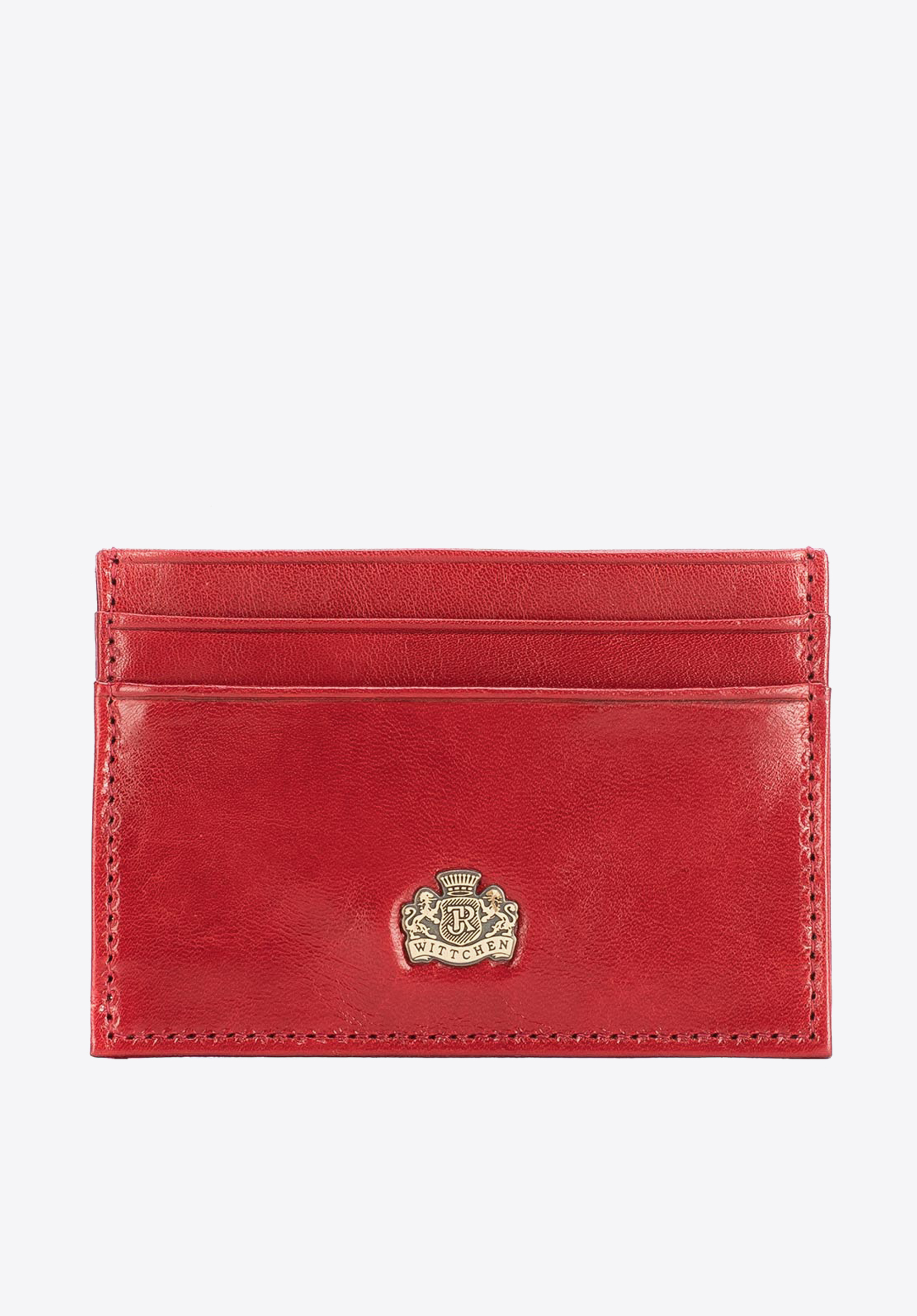 Etui na karty skórzane z herbem małe, czerwony, 10-2-038-3, Zdjęcie 1