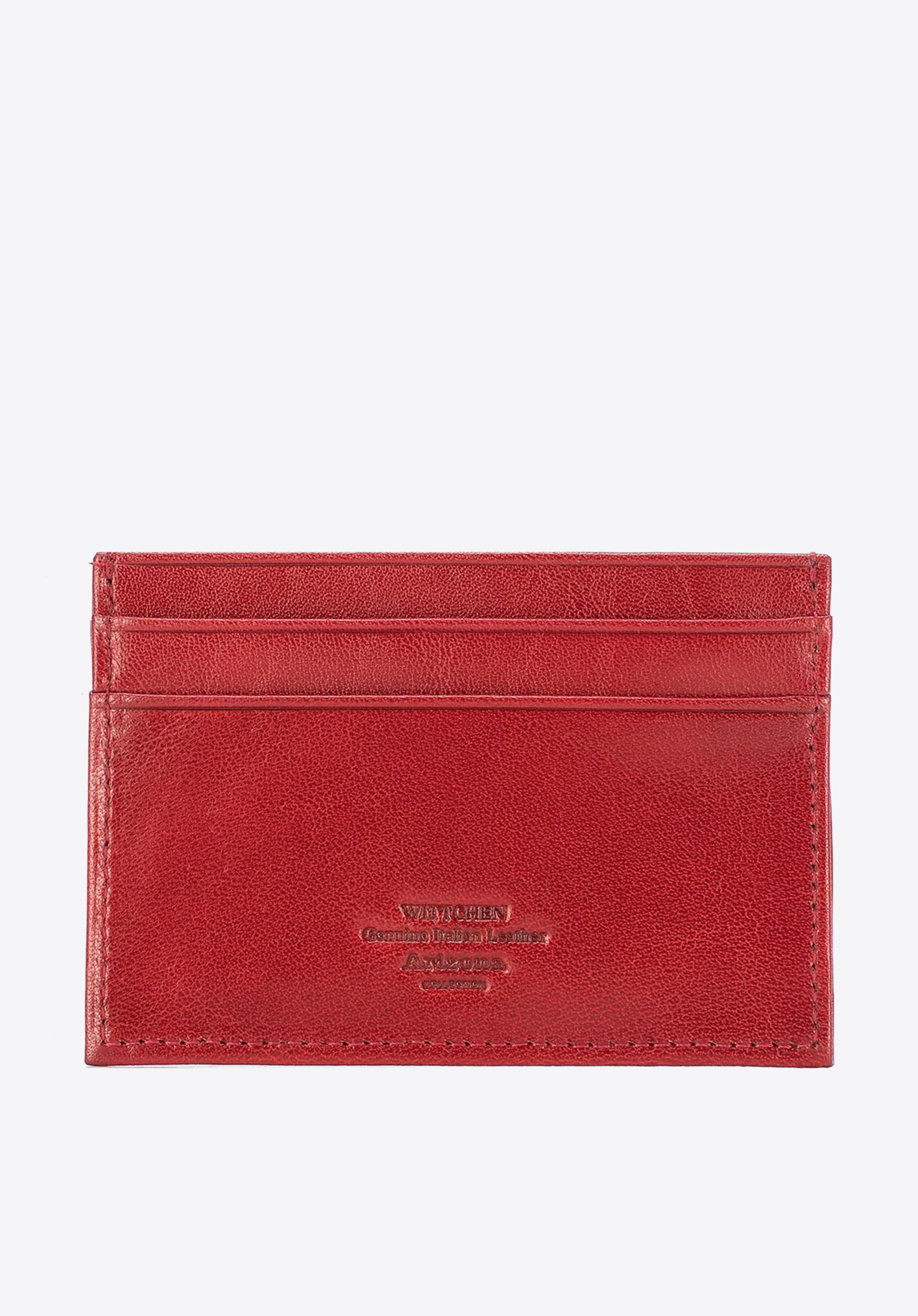 Etui na karty skórzane z herbem małe, czerwony, 10-2-038-3, Zdjęcie 1