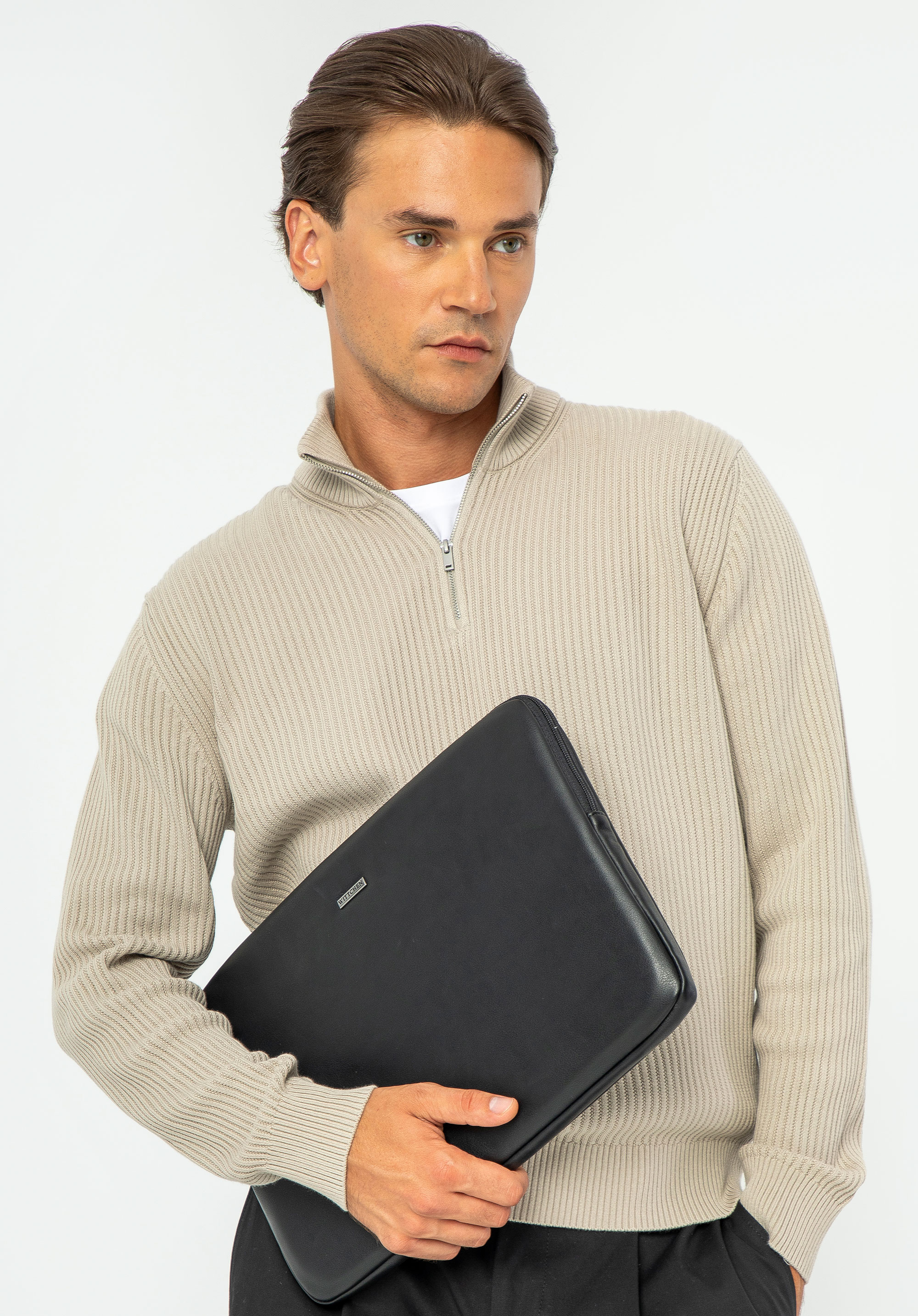 Etui na laptopa 15,6” z ekoskóry, czarny, 29-3P-005-1, Zdjęcie 1