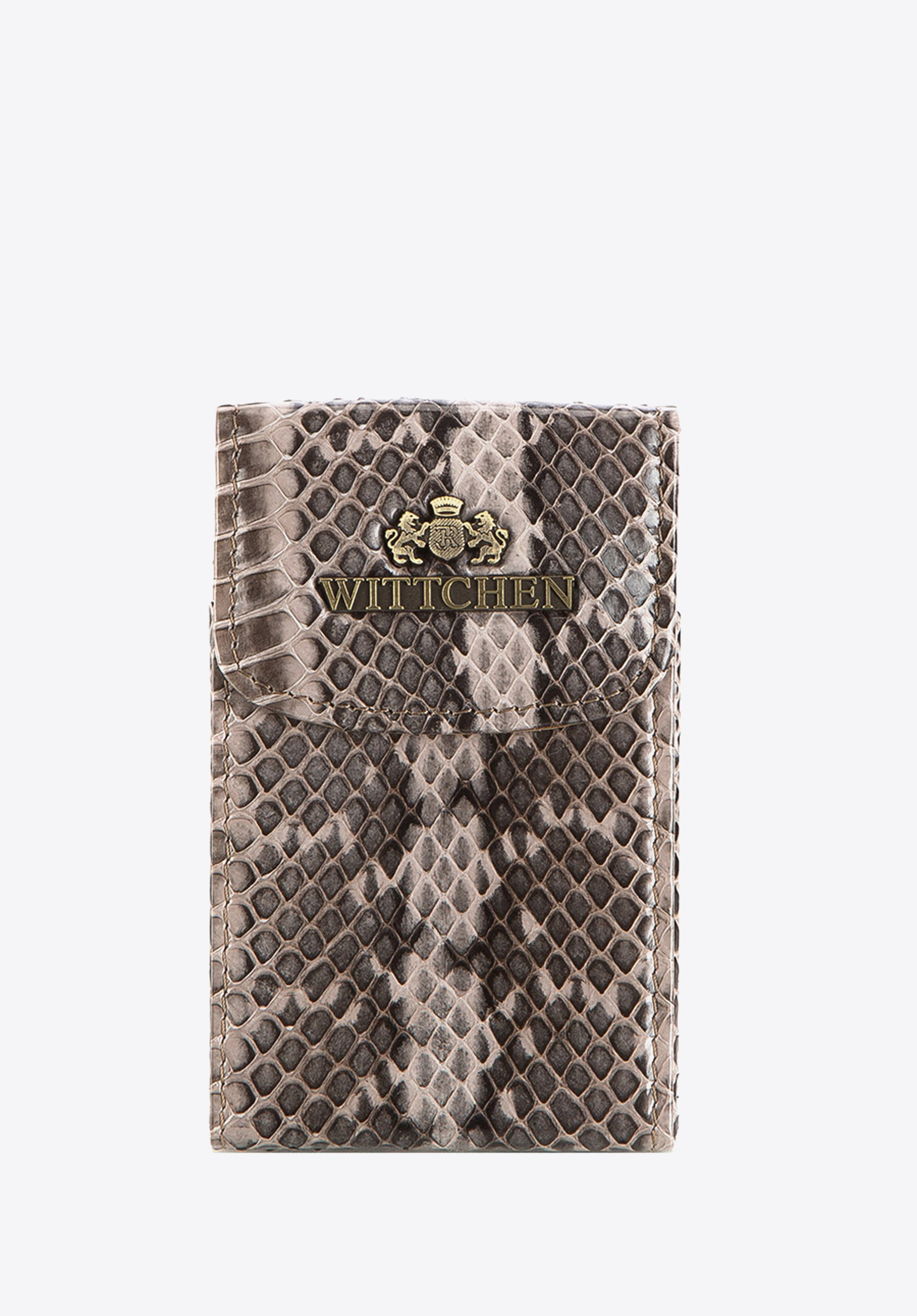 Etui na wizytówki, beżowo-brązowy, 19-2-151-B, Zdjęcie 1