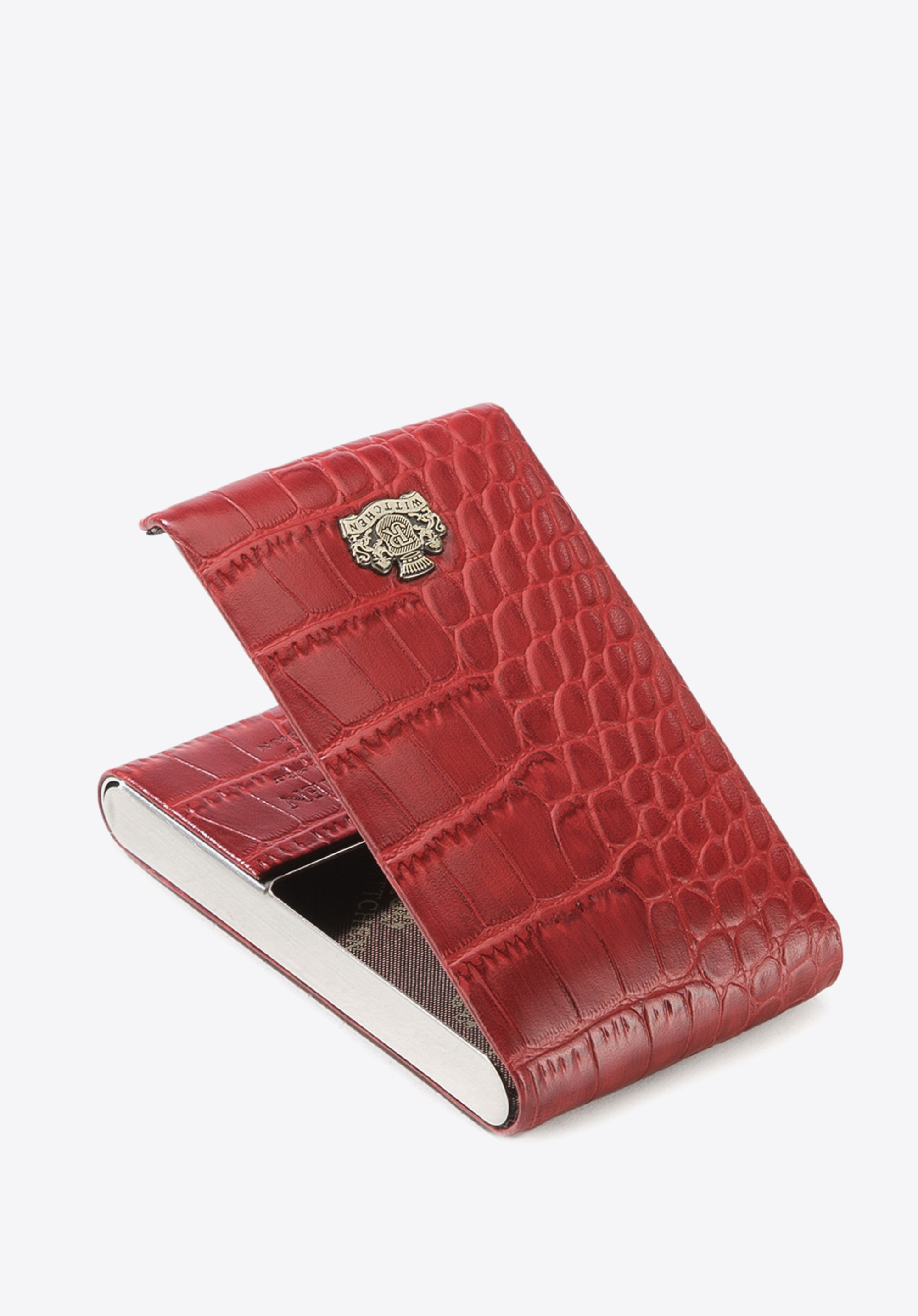 Etui na wizytówki, czerwony, 15-2-240-3, Zdjęcie 1