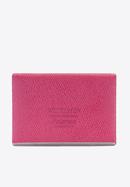 Etui na wizytówki ze skóry saffiano, różowy, 13-2-133-RP, Zdjęcie 4