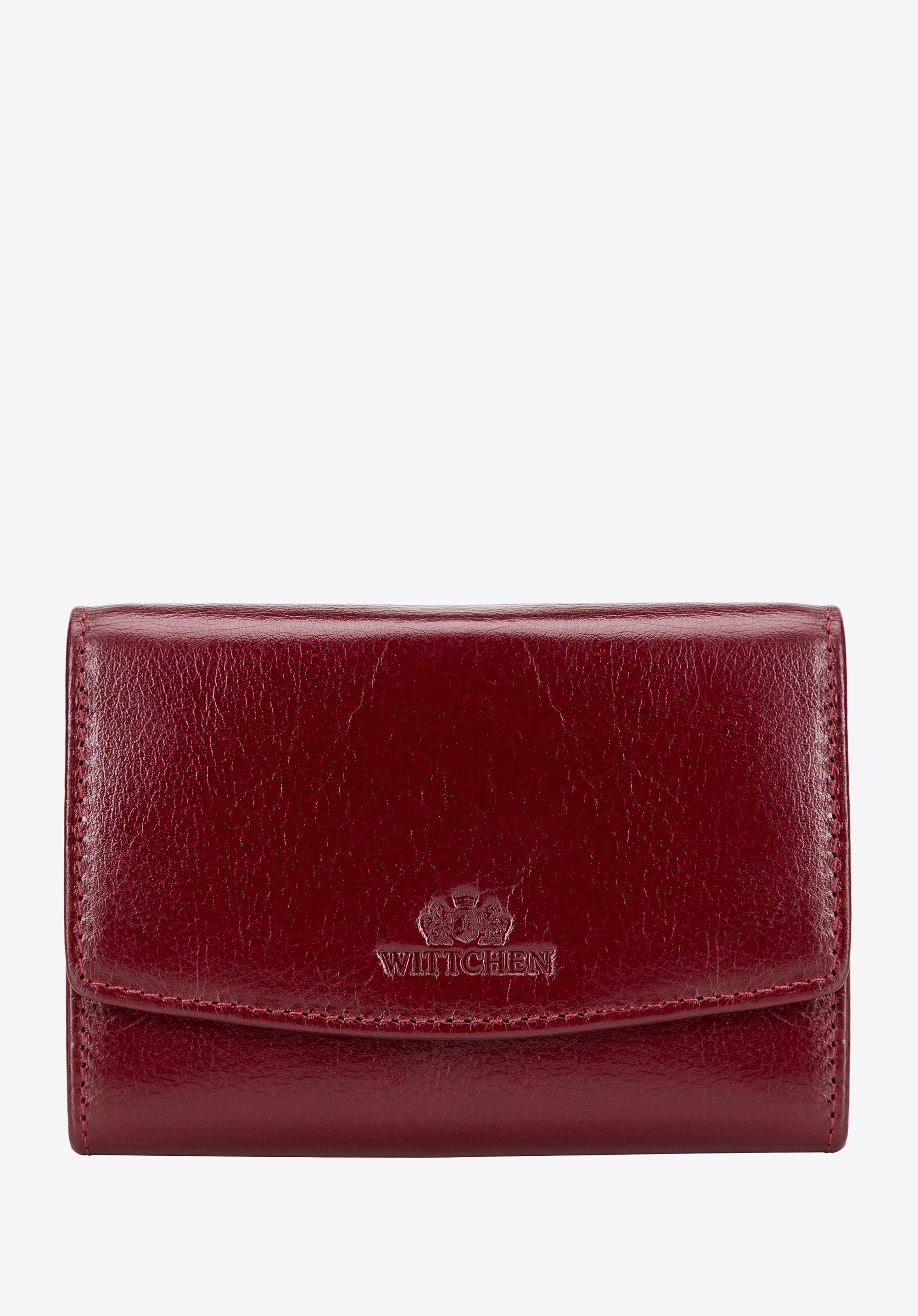 Skórzana portmonetka damska duża, czerwony, 21-1-062-L30, Zdjęcie 1