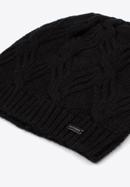 Women's winter cable knit beanie, black, 97-HF-104-7, Photo 2