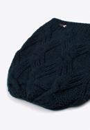 Women's winter cable knit beanie, navy blue, 97-HF-104-2, Photo 2