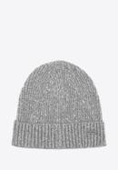 Men's ribbed winter hat, grey-white, 97-HF-009-Z, Photo 1