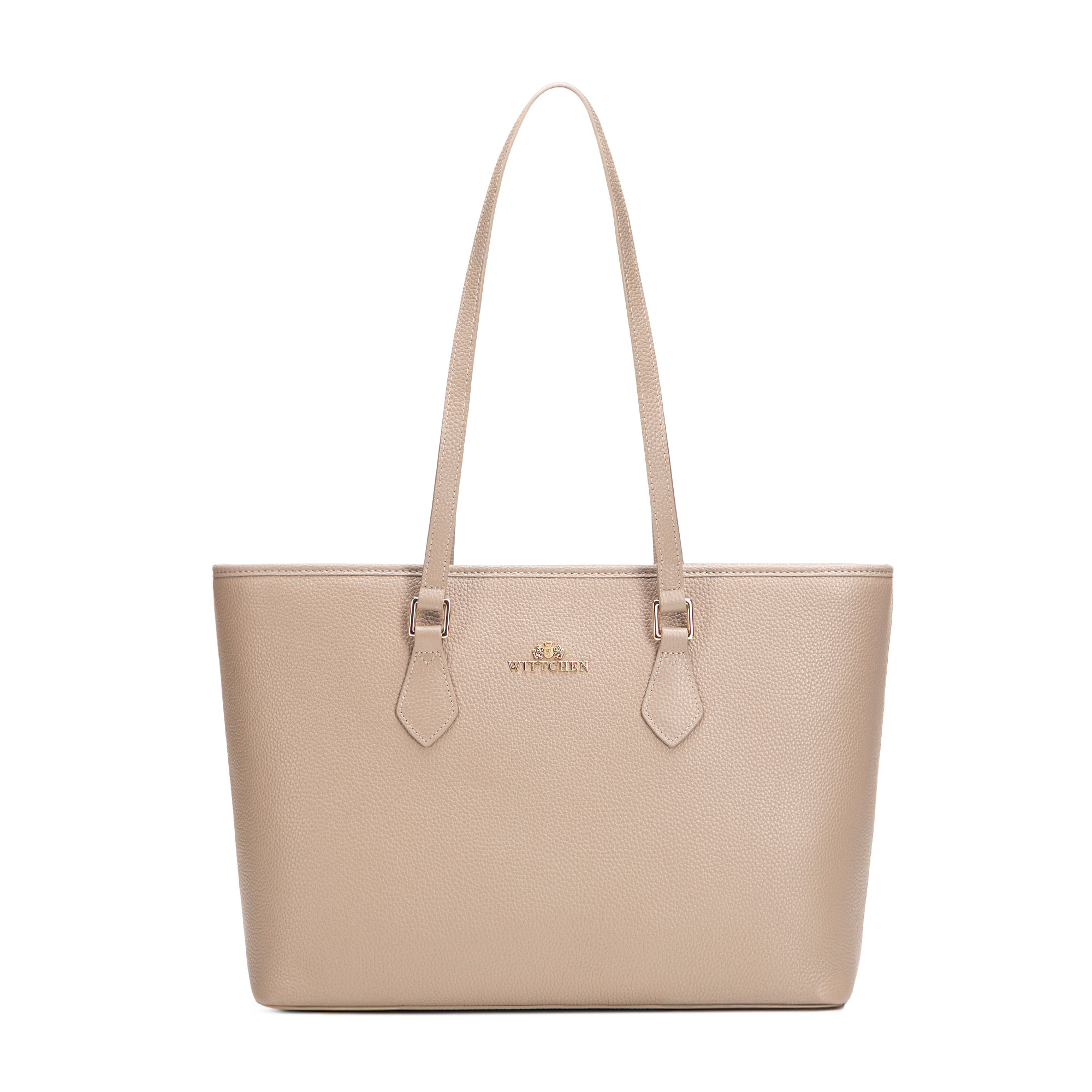 Dámska shopper kabelka z imitácie kože béžová 102-4E-626-9, Vyberte variant béžová