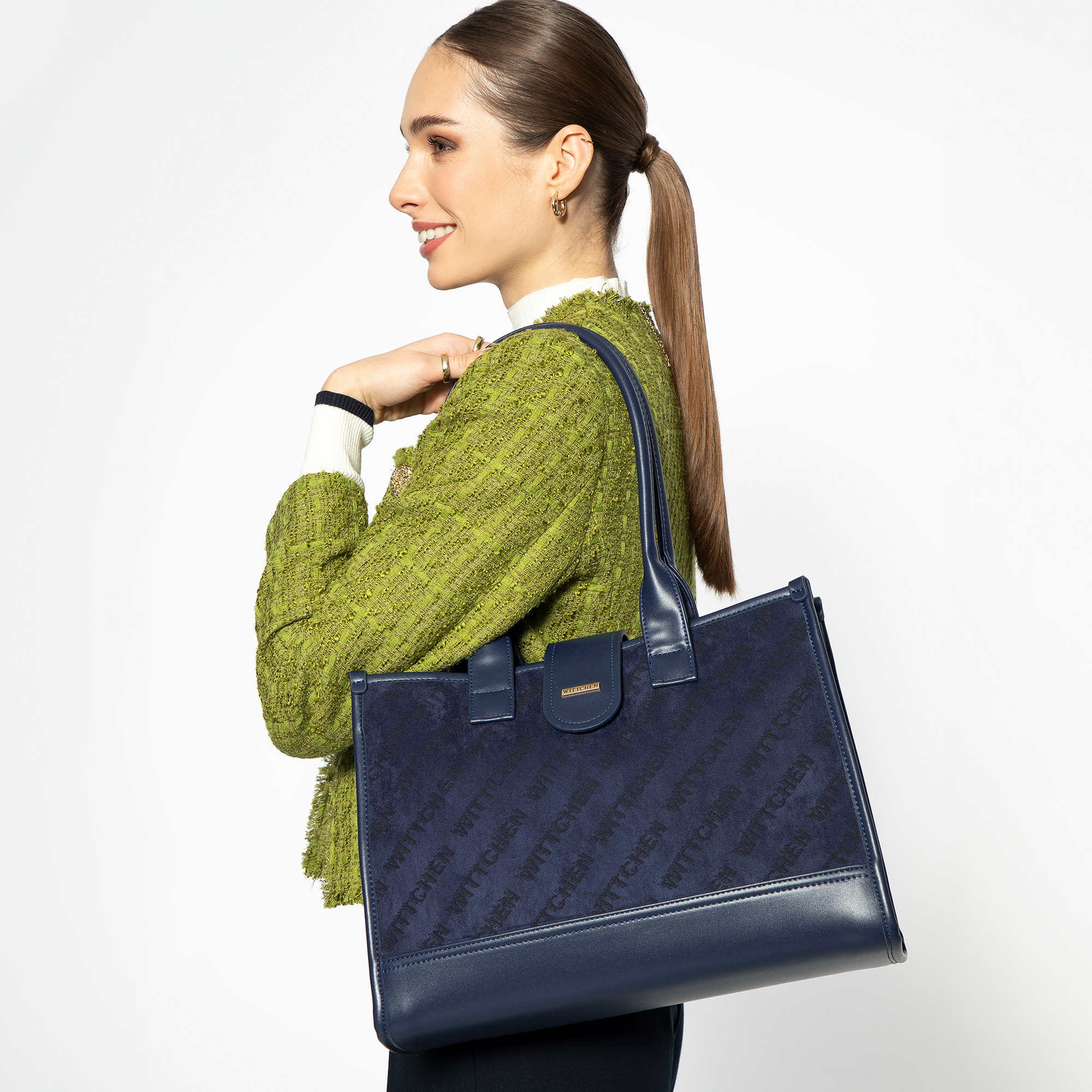 Modrá dámska crossbody kabelka Wittchen s elegantným vzhľadom, Vyberte variant granatová