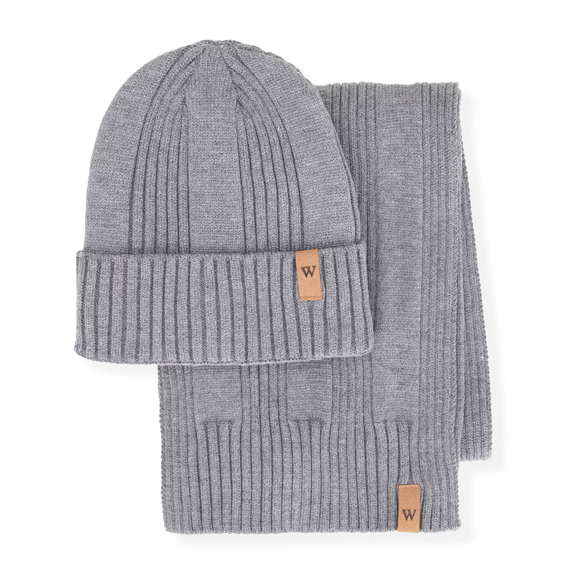 Zimný komplet čiapky a šálu z viskózy – elegantný unisex set 101-SF-008-8