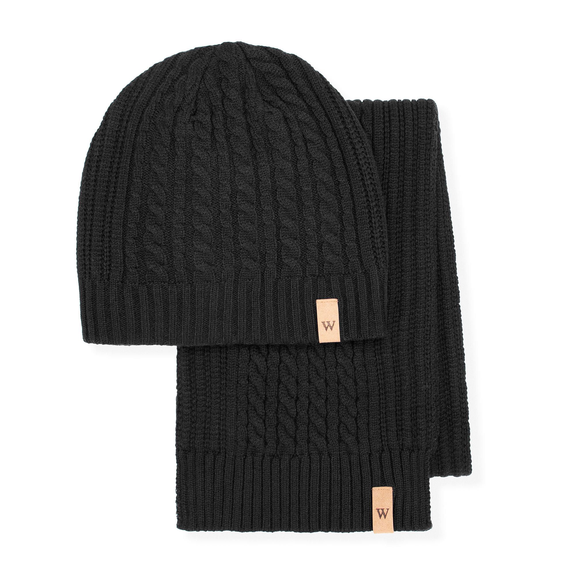 Zimný komplet čiapky a šálu s originálnym vzorom – elegantný a hrejivý 101-SF-007-1