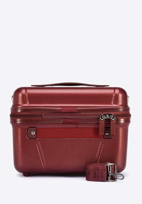 Luggage set with geometric design, burgundy, 56-3P-12K-11, Photo 16