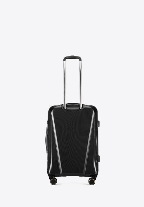 Luggage set with geometric design, black, 56-3P-12K-11, Photo 4
