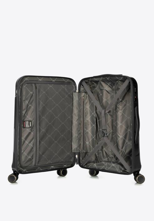 Luggage set with geometric design, black, 56-3P-12K-11, Photo 6