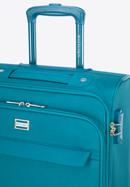 Średnia walizka miękka jednokolorowa, turkusowy, 56-3S-652-3, Zdjęcie 8