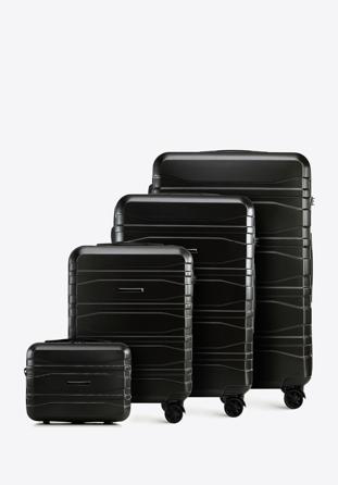 Komplet nowoczesnych walizek z polikarbonu, czarny, 56-3P-70K-1, Zdjęcie 1