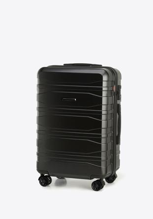 Komplet nowoczesnych walizek z polikarbonu, czarny, 56-3P-70K-1, Zdjęcie 1