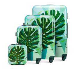 Komplet walizek z ABS-u z nadrukiem, zielony, 56-3A-64K-55, Zdjęcie 1