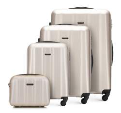 Textured polycarbonate luggage set, champagne, 56-3P-11K-87, Photo 1