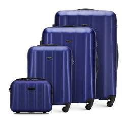 Komplet walizek z polikarbonu z teksturą, niebieski, 56-3P-11K-91, Zdjęcie 1