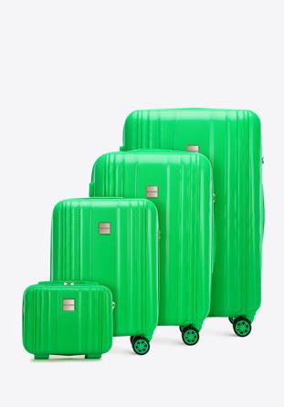 Komplet walizek z polikarbonu plaster miodu, zielony, 56-3P-30K-85, Zdjęcie 1