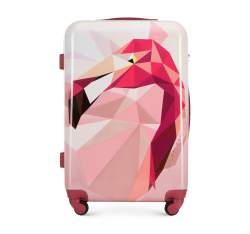 Komplet walizek z ABS-u z nadrukiem, różowy, 56-3A-64K-35, Zdjęcie 1