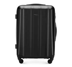 Textured polycarbonate luggage set, black, 56-3P-11K-11, Photo 1