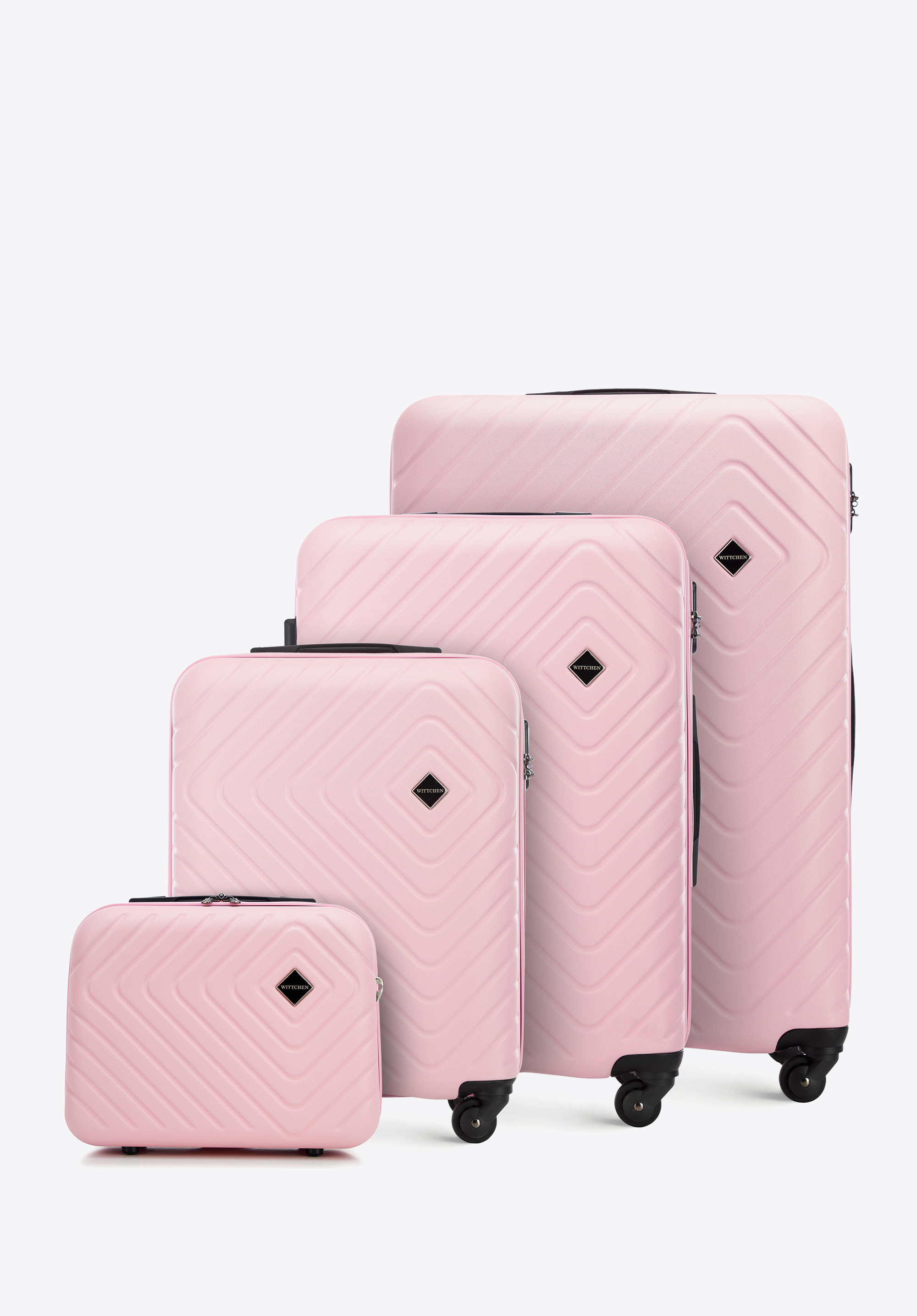 Light pink luggage online set