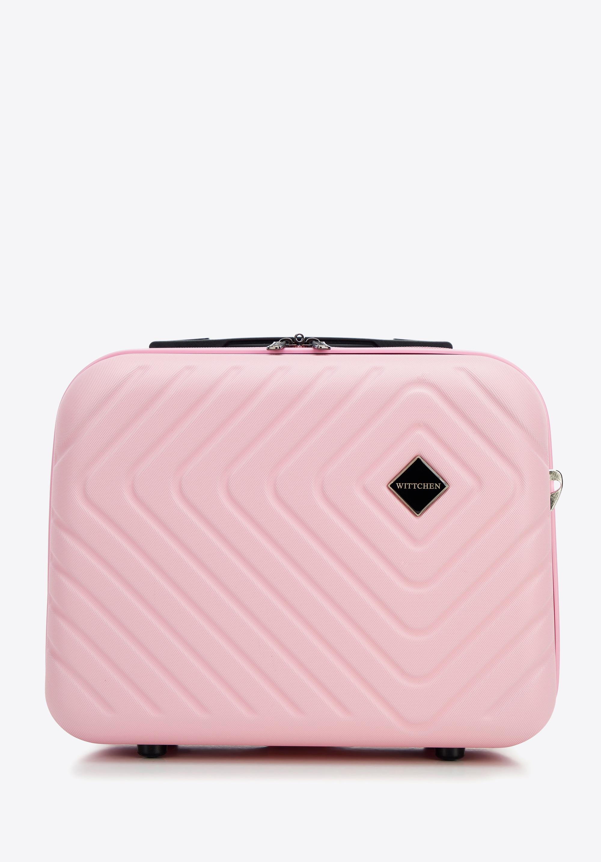 Cosmetic case made of ABS material, light pink, 56-3A-754-35, Photo 1