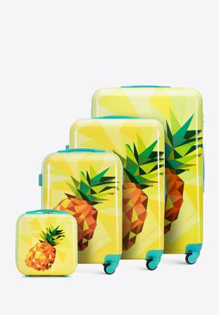 Luggage set with print, yellow, 56-3A-64K-55, Photo 1