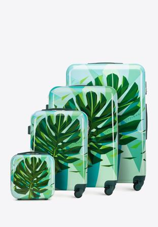 Komplet walizek z ABS-u z nadrukiem, zielony, 56-3A-64K-85, ZdjÄ™cie 1