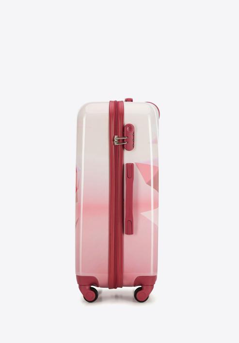 Komplet walizek z ABS-u z nadrukiem, różowy, 56-3A-64K-85, Zdjęcie 3
