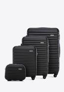 Komplet walizek z ABS-u z żebrowaniem, czarny, 56-3A-31K-55, Zdjęcie 1