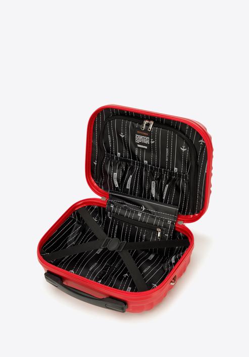 Komplet walizek z ABS-u z żebrowaniem, czerwony, 56-3A-31K-55, Zdjęcie 13