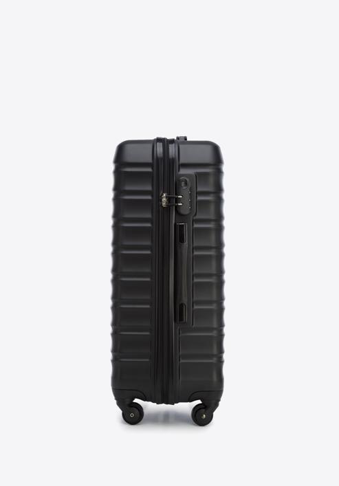 Komplet walizek z ABS-u z żebrowaniem, czarny, 56-3A-31K-55, Zdjęcie 3