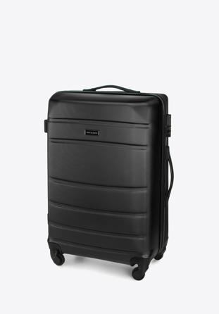 Komplet walizek z ABS-u żłobionych, czarny, 56-3A-65K-10, Zdjęcie 1