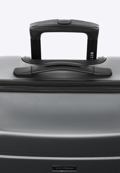 Komplet walizek z ABS-u żłobionych, szary, 56-3A-65K-01, Zdjęcie 8