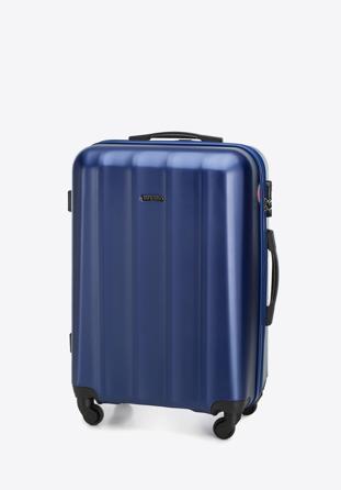 Textured polycarbonate luggage set, navy blue, 56-3P-11K-95, Photo 1