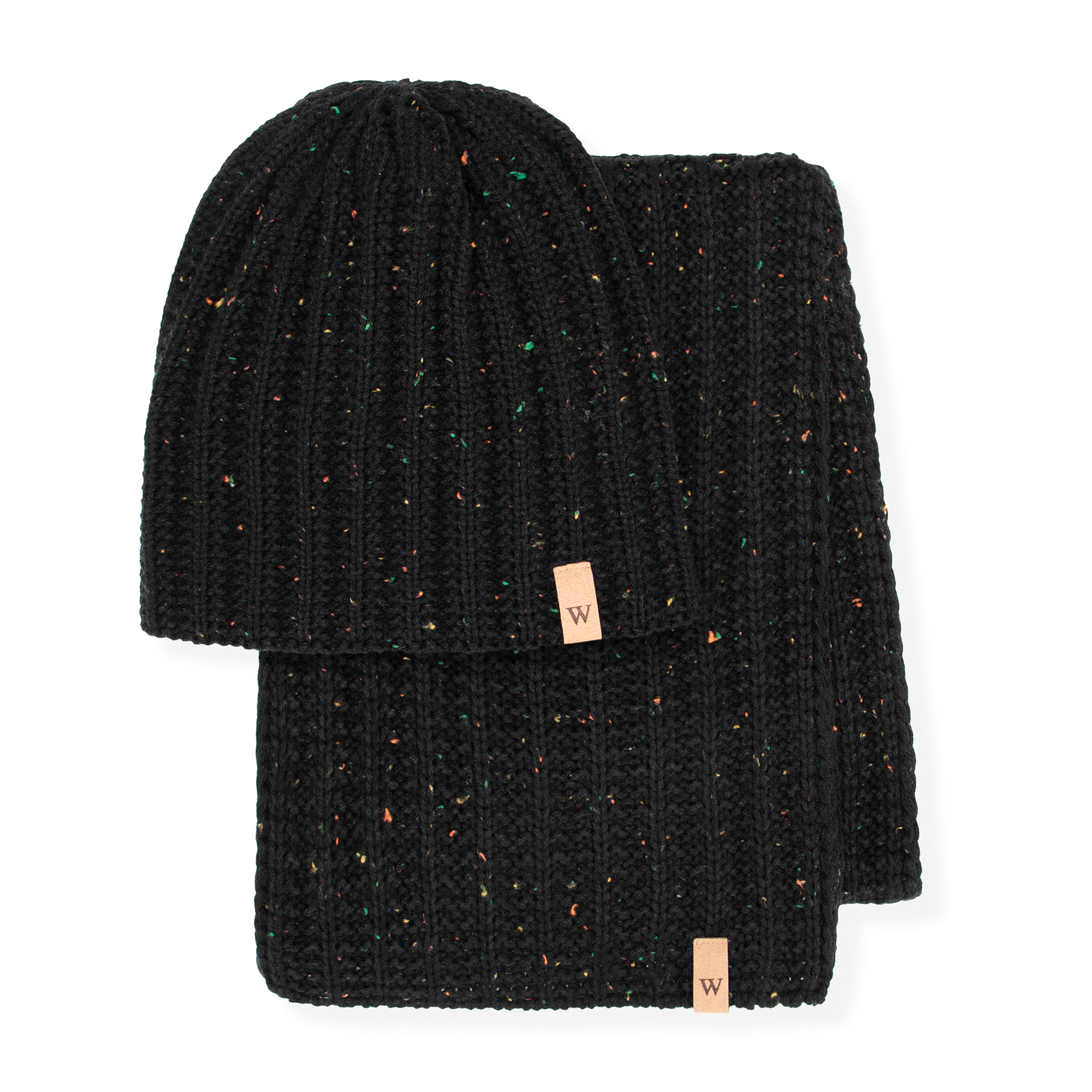 Zimný komplet – čiapka a šál s farebným vzorom pre teplo a štýl 101-SF-003-1